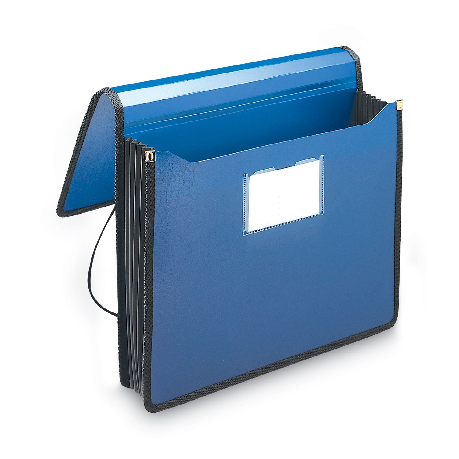 Smead Letter File Wallet - 8 1/2" x 11" - 5 1/4" Expansion - Front Pocket(s) - Poly - Navy Blue - 1 Each