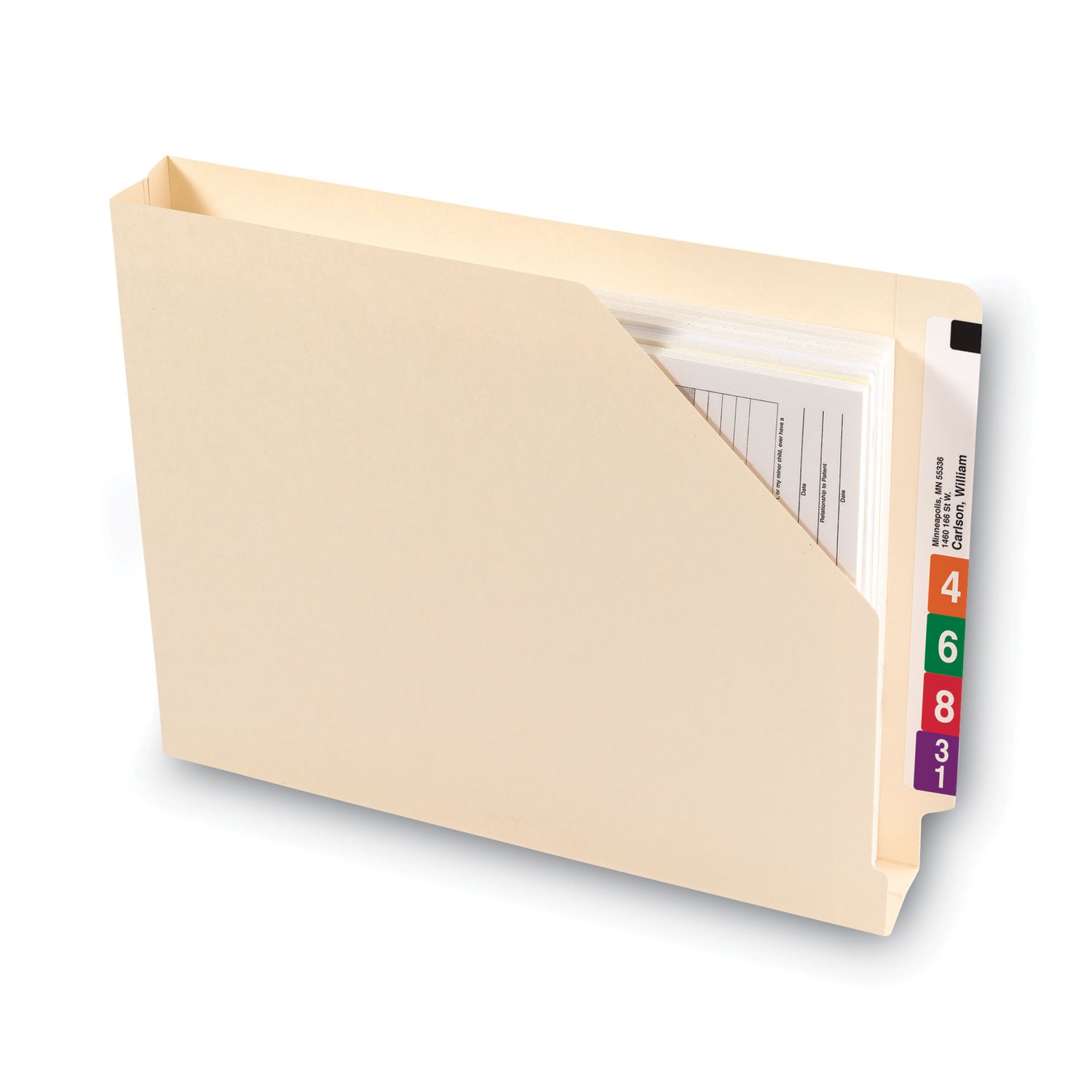 8 1/2" x 11" - 1 1/2" Expansion - 14 pt. - 2 Plys - Manila - 10% Recycled - 50 / Box