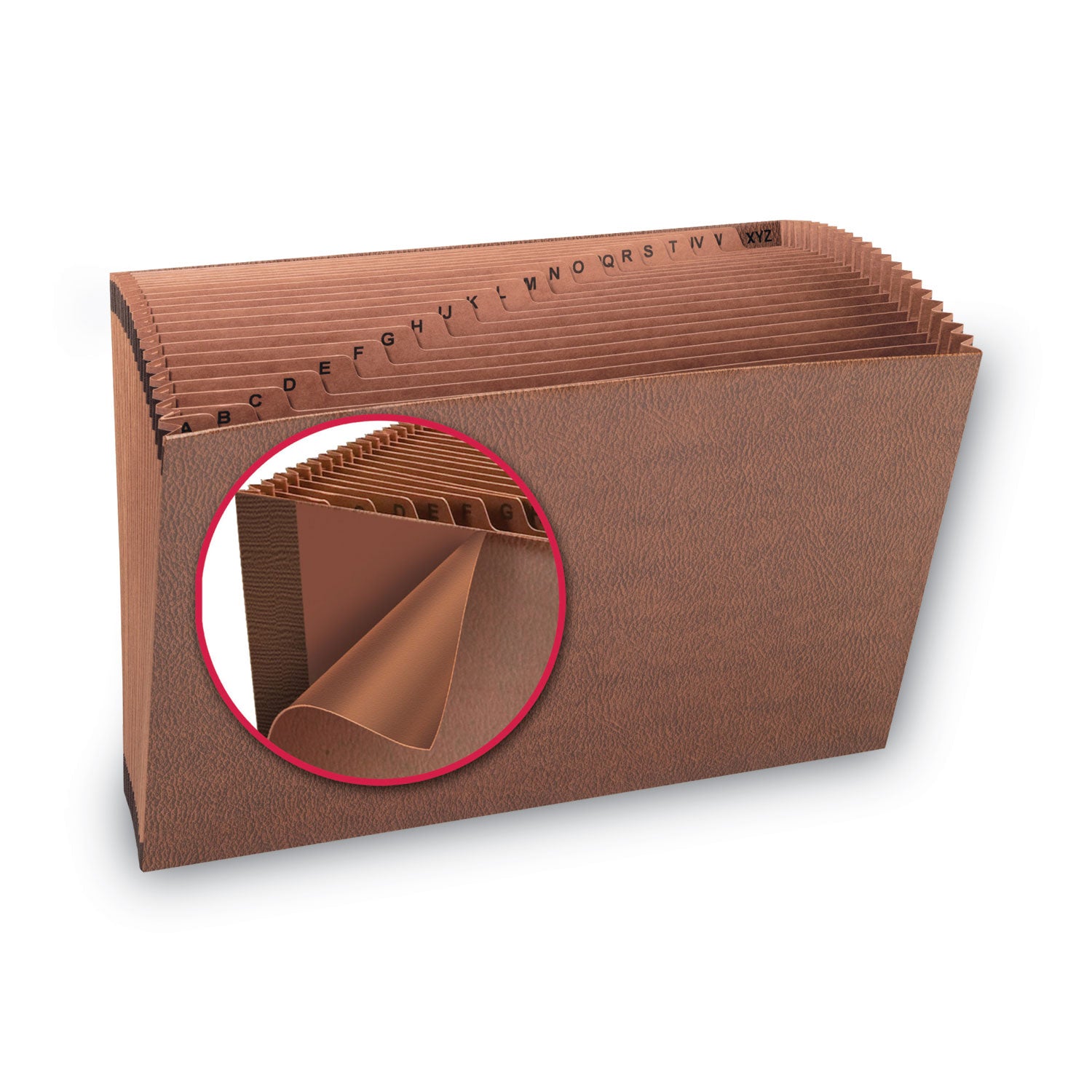 Smead TUFF Legal Recycled Expanding File - 8 1/2" x 14" - 7/8" Expansion - 21 Pocket(s) - Redrope - Tear Resistant, Reinforced Gusset - 30% Recycled - 1 Each