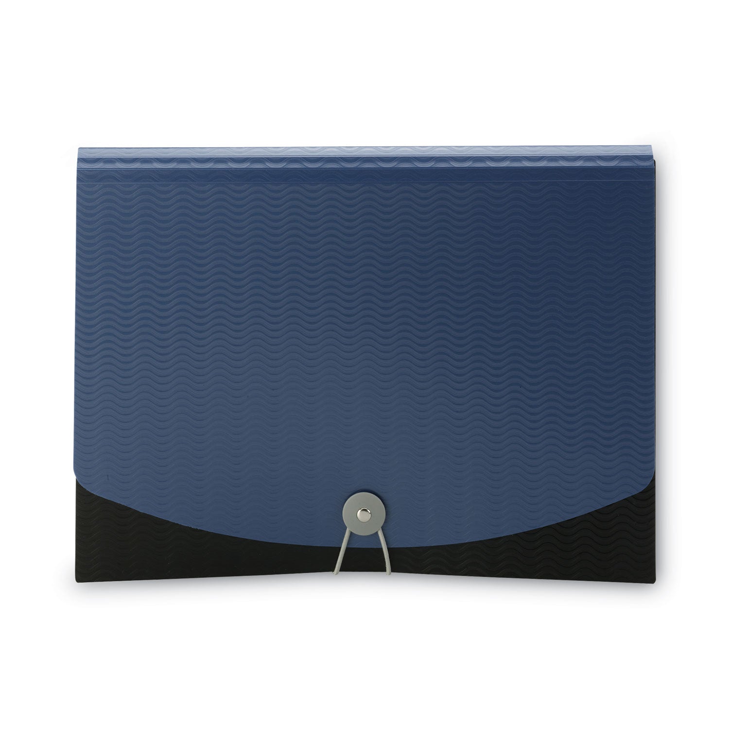 Smead Letter Expanding File - 8 1/2" x 11" - 12 Pocket(s) - Polypropylene - Blue, Black - 1 Each