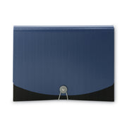 Smead Letter Expanding File - 8 1/2" x 11" - 12 Pocket(s) - Polypropylene - Blue, Black - 1 Each