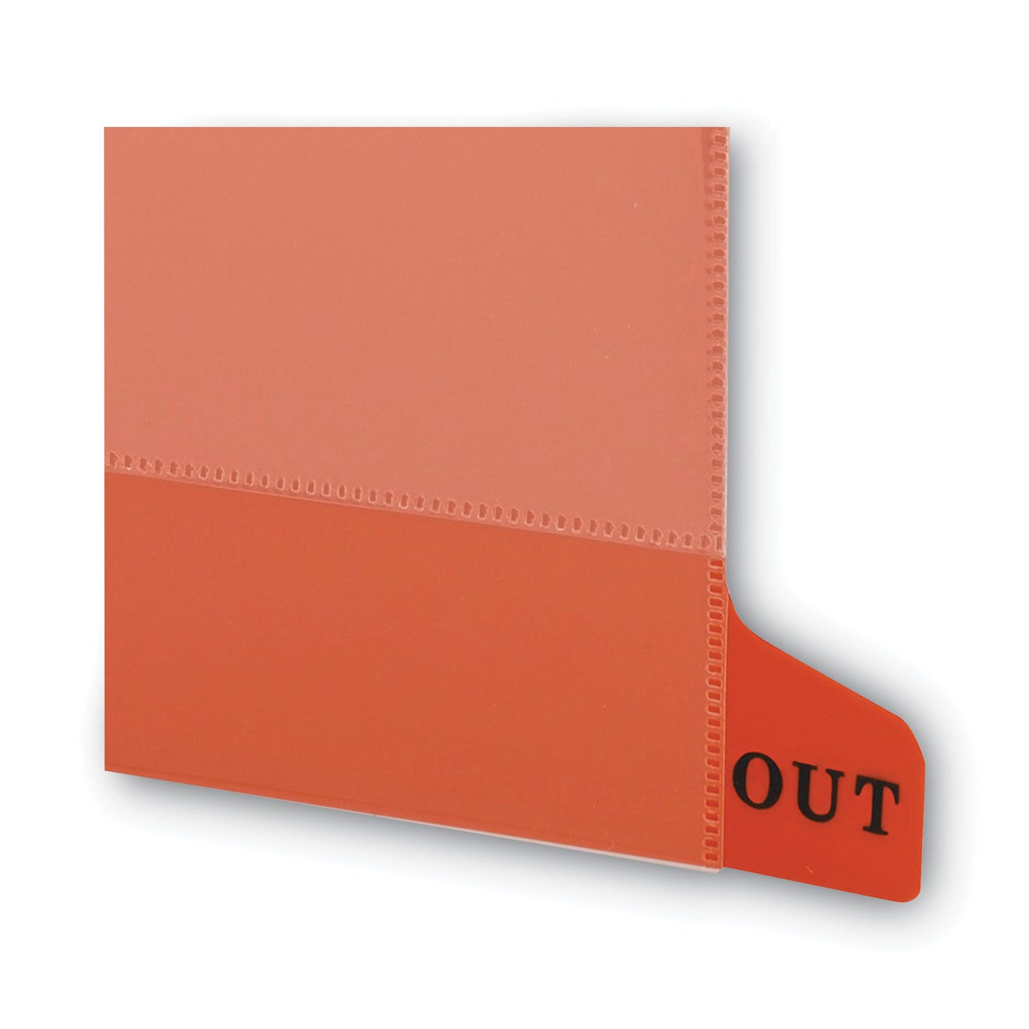 Smead End Tab Out Guides - Printed Bottom Tab(s) - Message - OUT - Letter - Red Poly Tab(s) - 25 / Box