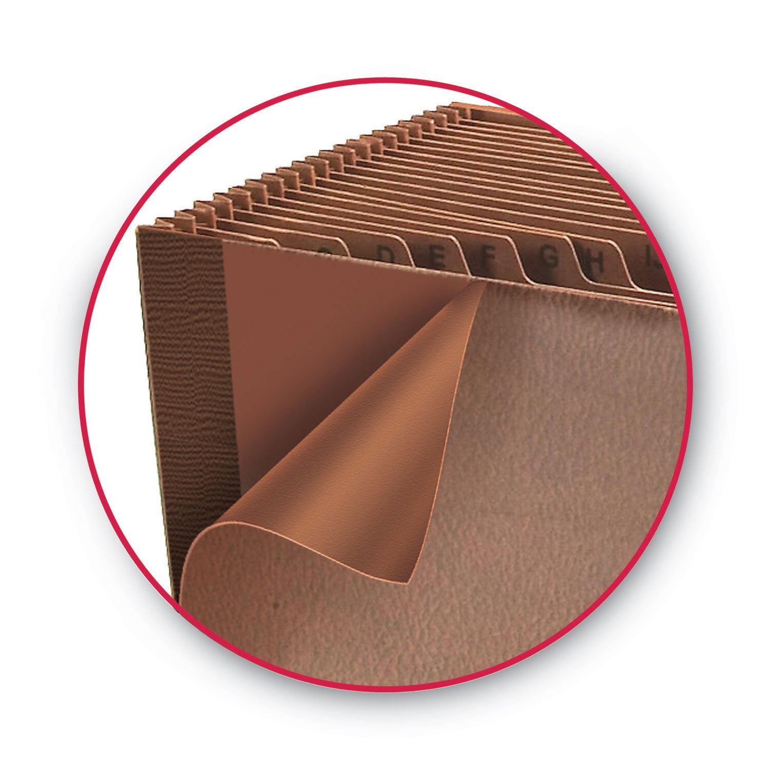 Smead TUFF Legal Recycled Expanding File - 8 1/2" x 14" - 7/8" Expansion - 21 Pocket(s) - Redrope - Tear Resistant, Reinforced Gusset - 30% Recycled - 1 Each