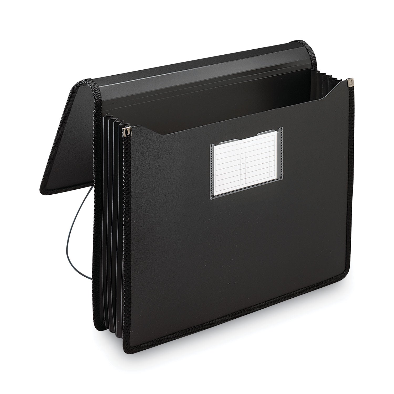 Smead Letter File Wallet - 8 1/2" x 11" - 5 1/4" Expansion - Front Pocket(s) - Poly - Black - 1 Each