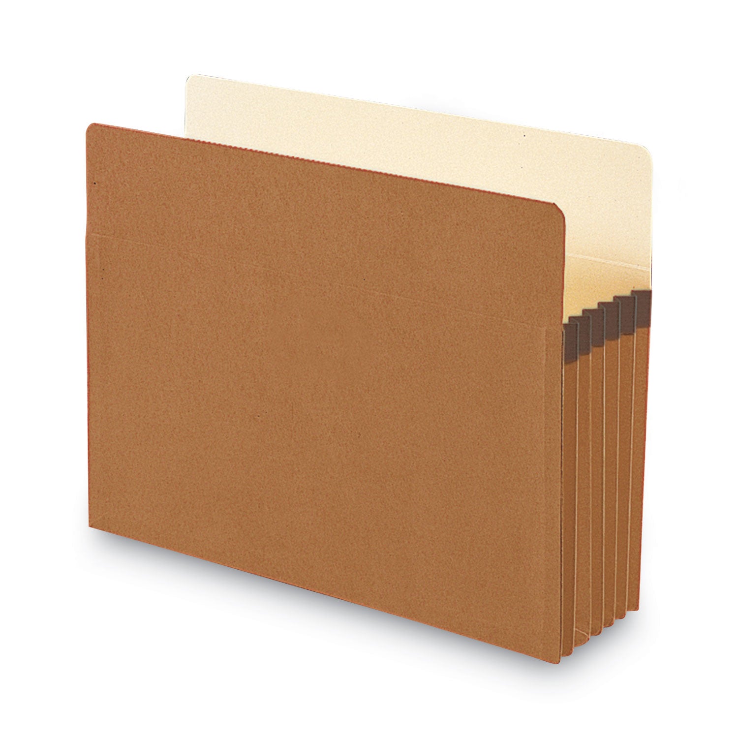 Smead Straight Tab Cut Letter Recycled File Pocket - 8 1/2" x 11" - 5 1/4" Expansion - Redrope - Tear Proof Gusset - 100% Recycled - 10 / Box
