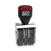 Date Stamp - 1.38" Impression Width x 0.19" Impression Length - 4 Bands - 1 Each