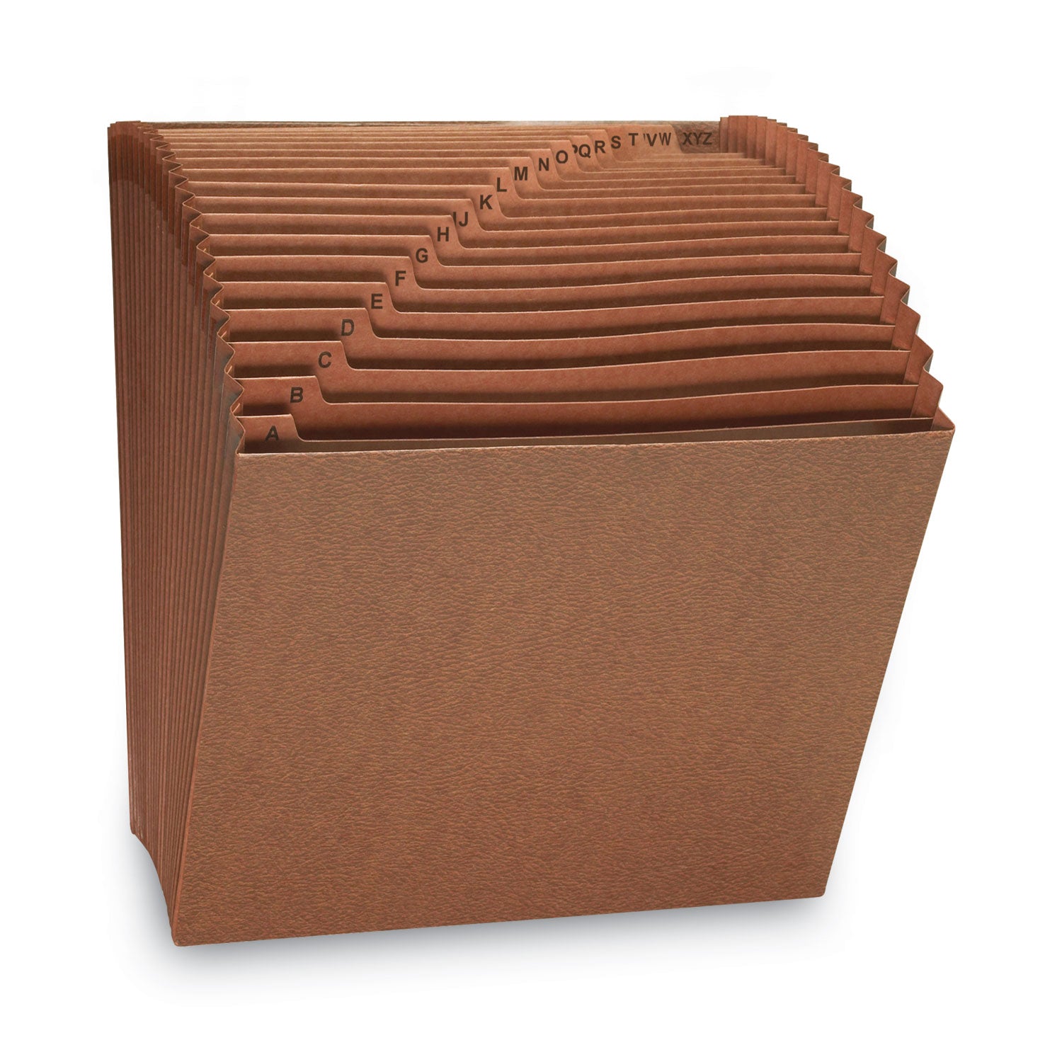 Smead Letter Recycled Expanding File - 8 1/2" x 11" - 7/8" Expansion - 21 Pocket(s) - Redrope - Tear Resistant Gusset - 30% Recycled - 1 Each