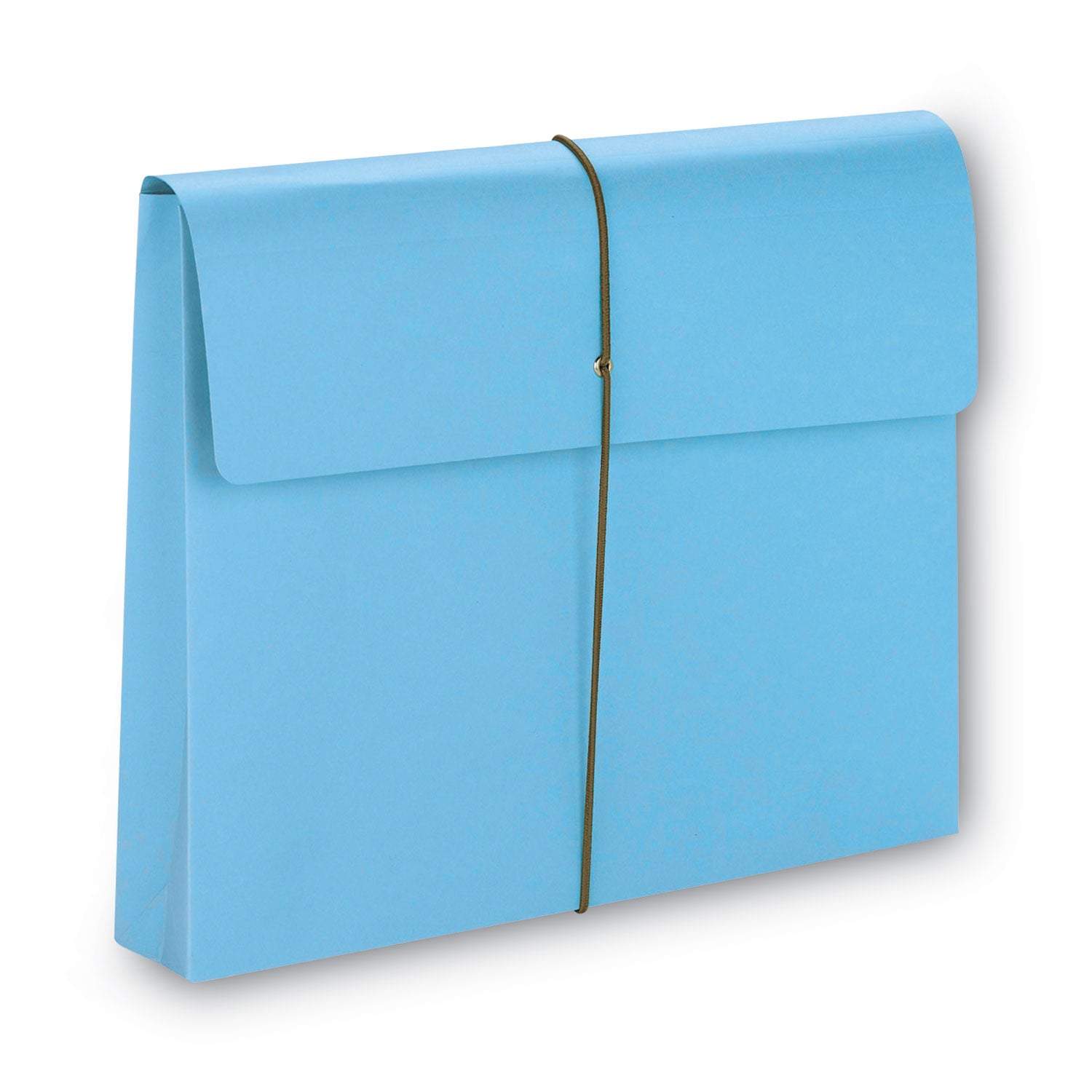 Smead Letter Recycled File Wallet - 8 1/2" x 11" - 2" Expansion - 1 Pocket(s) - 11 pt. - Blue - Elastic Closure, Heavy Duty, Flap - 10% Recycled - 10 / Box