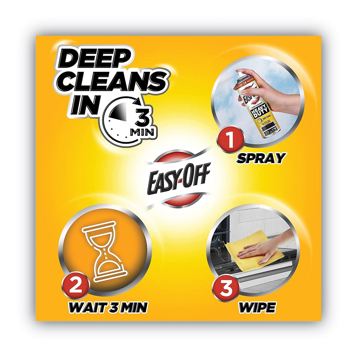 Easy-Off Heavy Duty Oven Cleaner - 14.5 fl oz (0.5 quart) - Fresh Scent - Heavy Duty - White - 6 / Carton