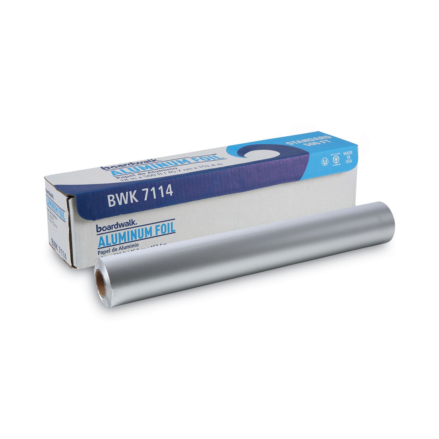 Standard Aluminum Foil Roll, 63 Gauge, 18" x 500 ft