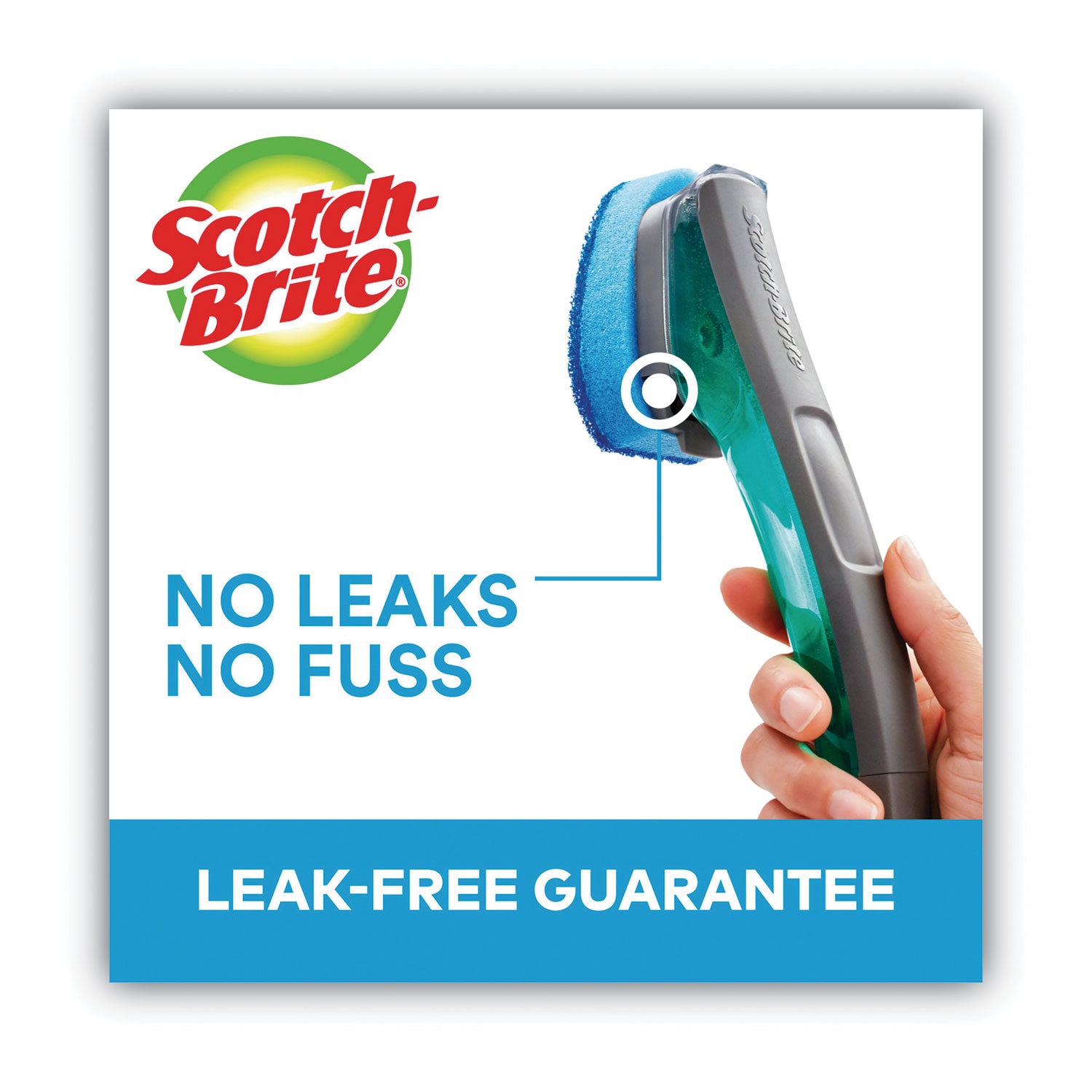 Advanced Soap Control Non-Scratch Dishwand, 4 X 11.25, Blue