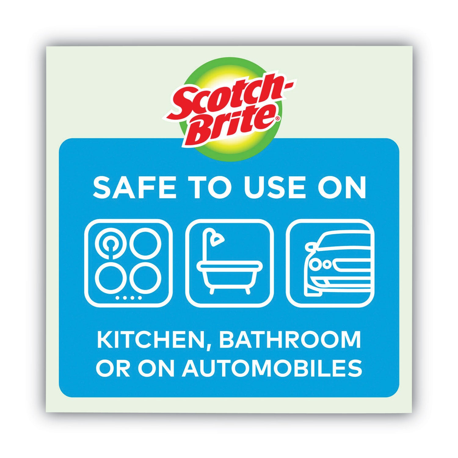 Scotch-Brite Dobie All-purpose Cleaning Pads - 0.5" Height x 2.6" Width x 4.3" Depth - 1 Pack - Polyurethane - Yellow