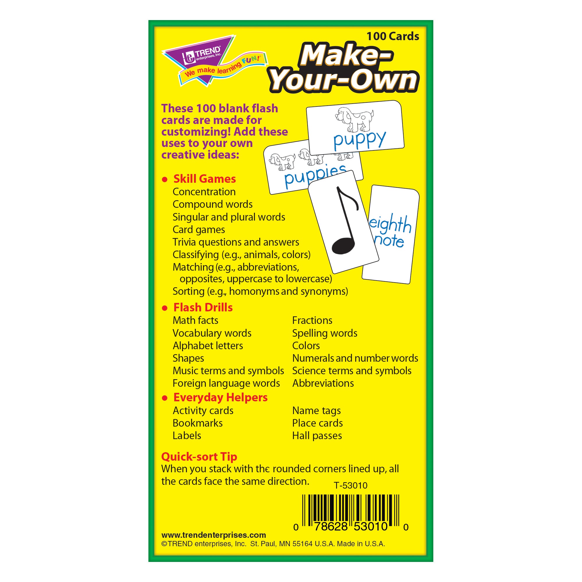 Make-Your-Own Skill Drill Flash Cards
