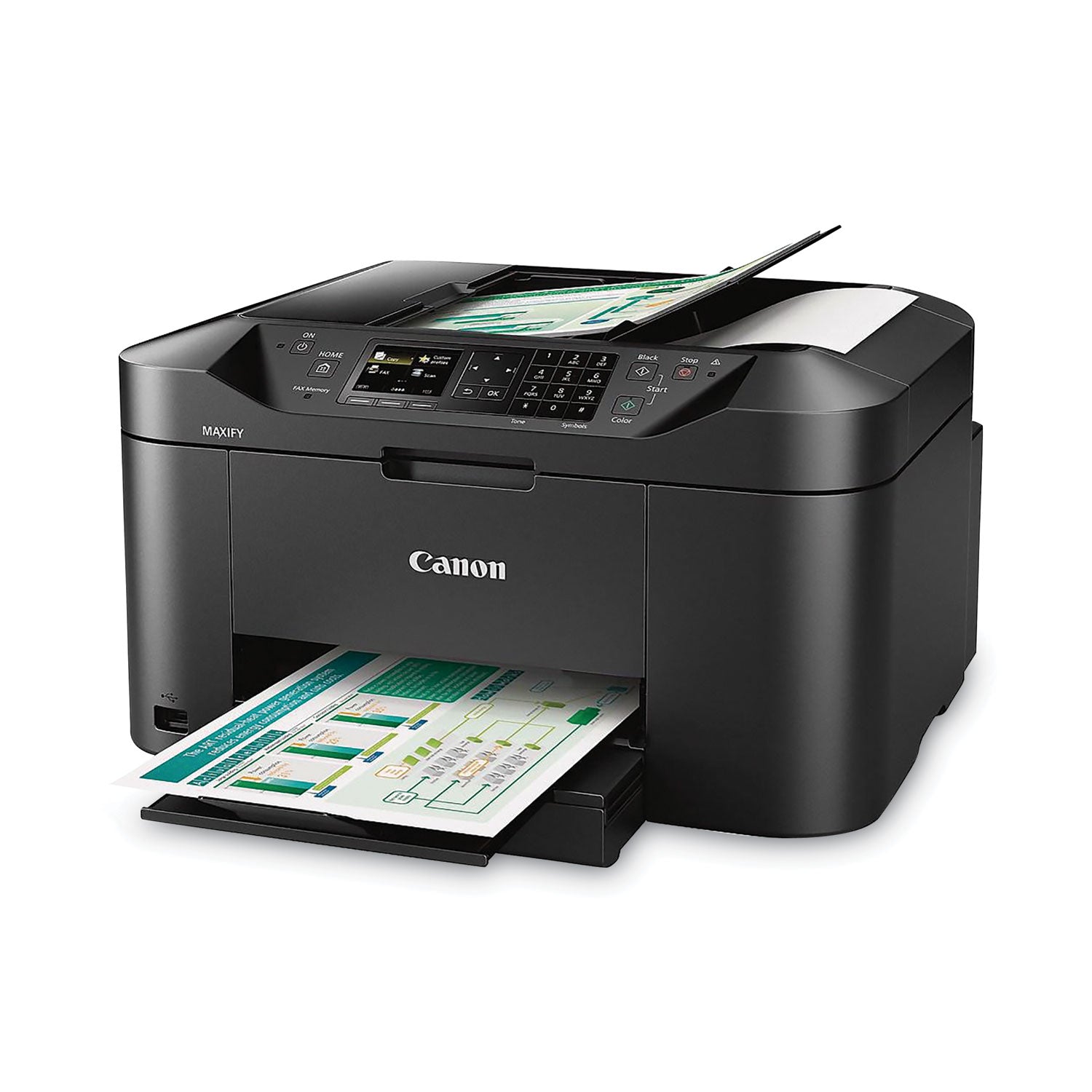 Copier/Fax/Printer/Scanner - 600 x 1200 dpi Print - Automatic Duplex Print - Up to 20000 Pages Monthly - 250 sheets Input - Color Scanner - 1200 dpi Optical Scan - Color Fax - Ethernet - Wireless LAN - Mopria - USB - For Plain Paper Print - 1 Each