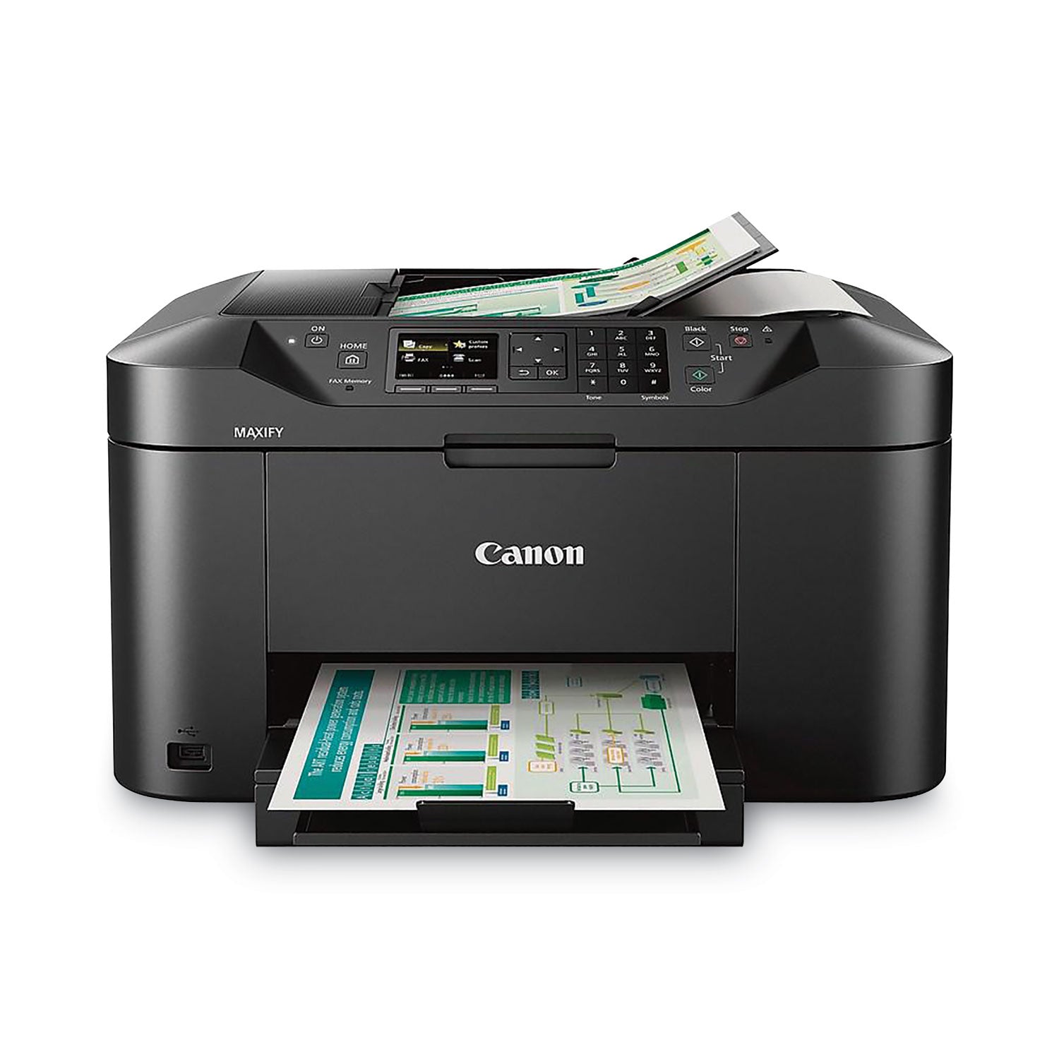 Copier/Fax/Printer/Scanner - 600 x 1200 dpi Print - Automatic Duplex Print - Up to 20000 Pages Monthly - 250 sheets Input - Color Scanner - 1200 dpi Optical Scan - Color Fax - Ethernet - Wireless LAN - Mopria - USB - For Plain Paper Print - 1 Each