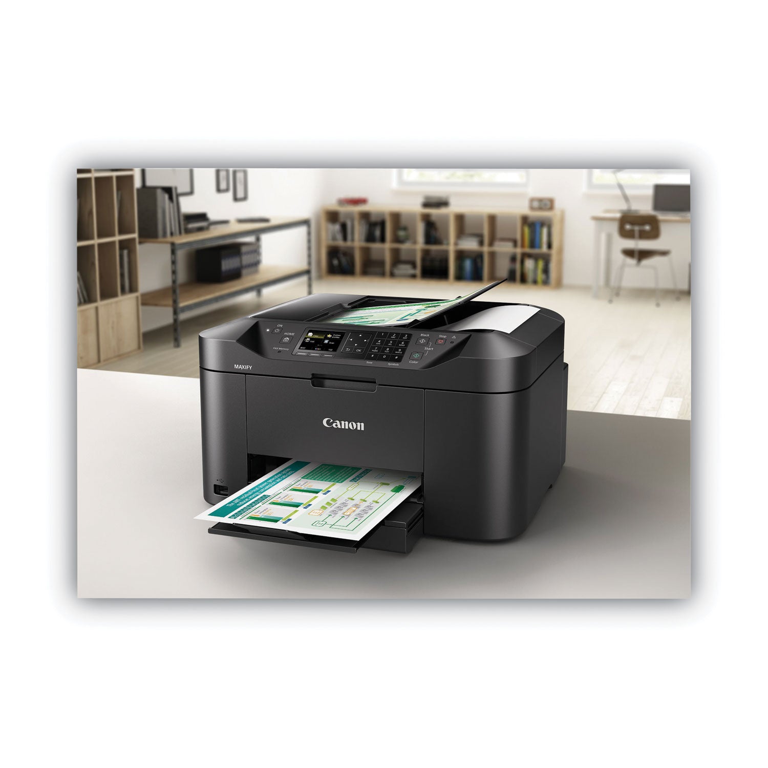 Copier/Fax/Printer/Scanner - 600 x 1200 dpi Print - Automatic Duplex Print - Up to 20000 Pages Monthly - 250 sheets Input - Color Scanner - 1200 dpi Optical Scan - Color Fax - Ethernet - Wireless LAN - Mopria - USB - For Plain Paper Print - 1 Each
