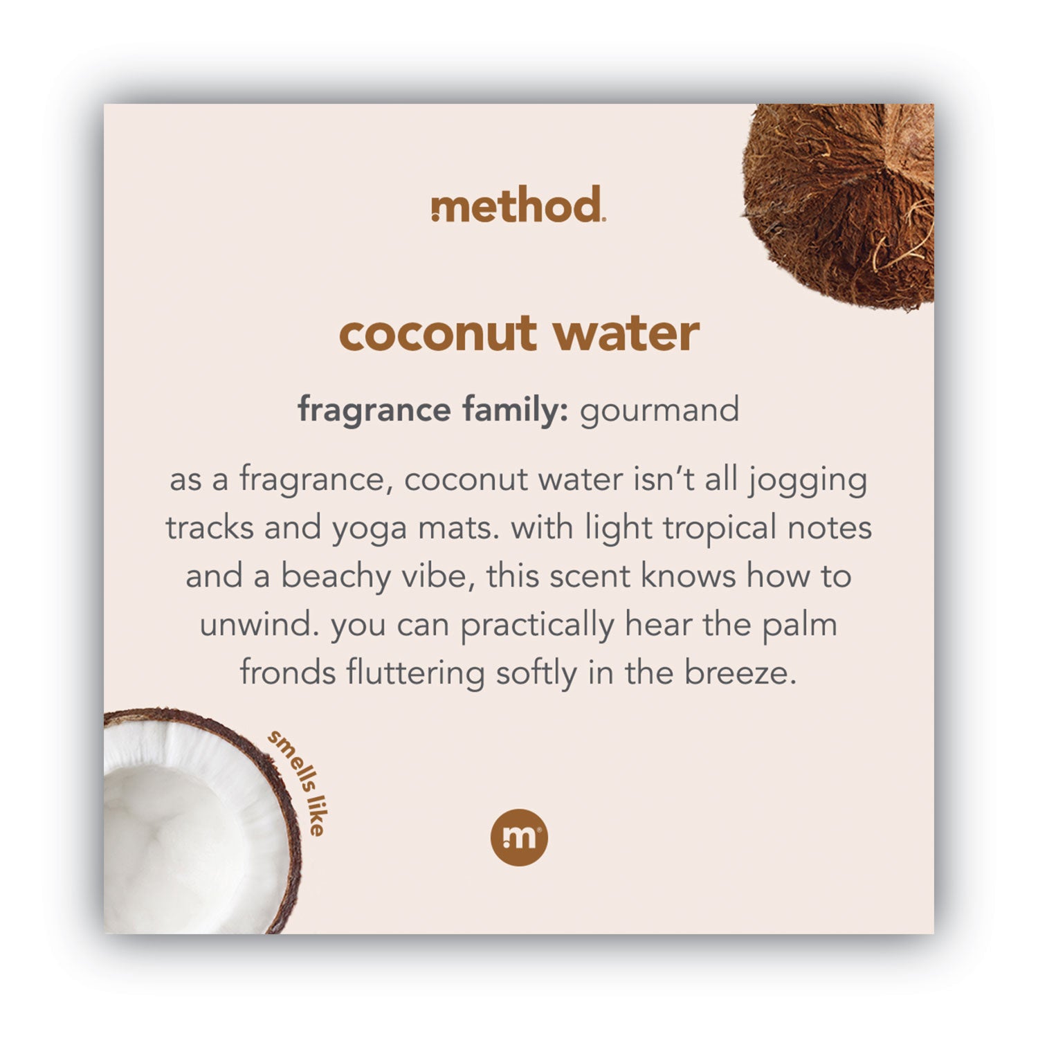 Method Foaming Hand Wash - Coconut Water Scent - 10 fl oz - Pump Bottle Dispenser - Hand - Clear - 1 Each
