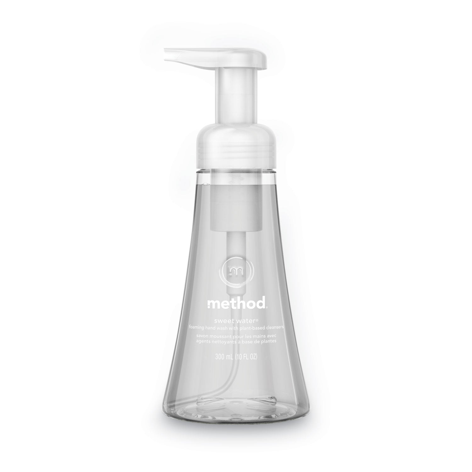 Method Foaming Hand Soap - Sweet Water Scent - 10 fl oz - Push Pump Dispenser - Hand - Clear - Paraben-free, Phthalate-free, Triclosan-free - 1 Each