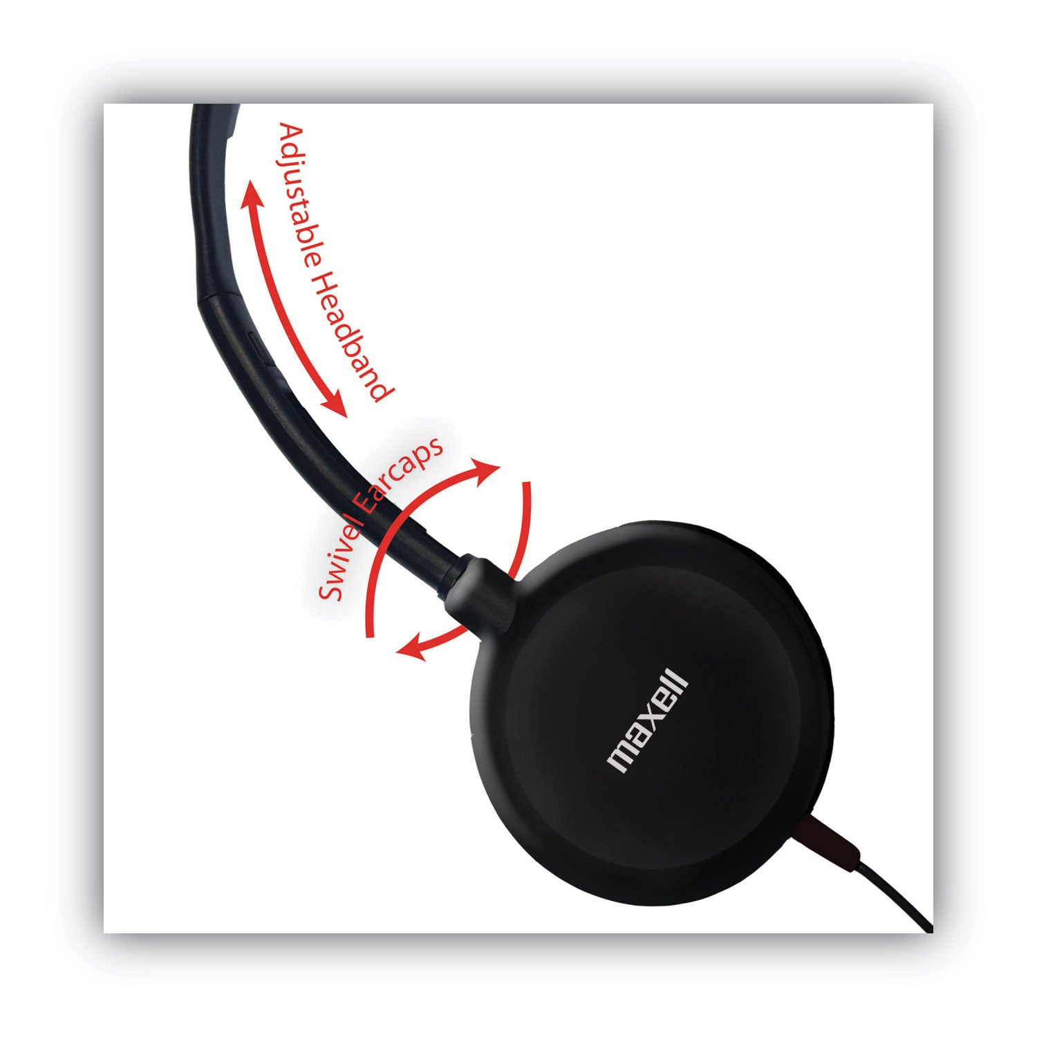 Mini-phone (3.5mm) - Wired - Ear-cup - 6 ft Cable - Black