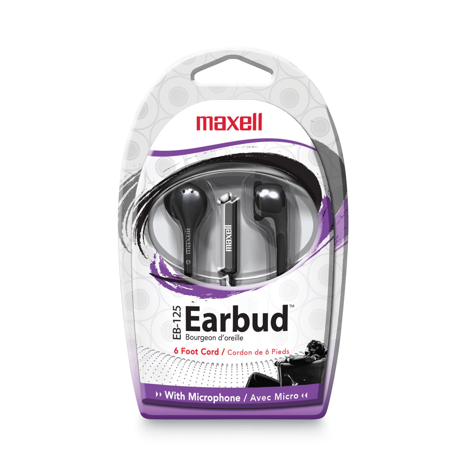 Mini-phone (3.5mm) - Wired - Earbud - In-ear - 6 ft Cable - Black