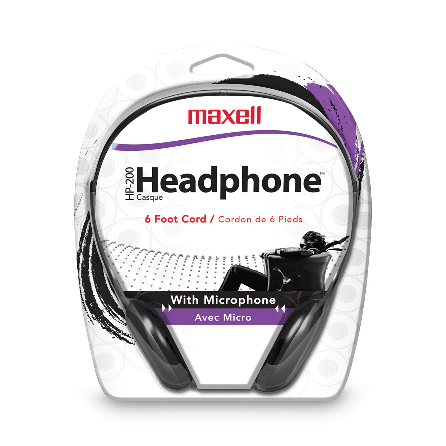 Mini-phone (3.5mm) - Wired - Ear-cup - 6 ft Cable - Black