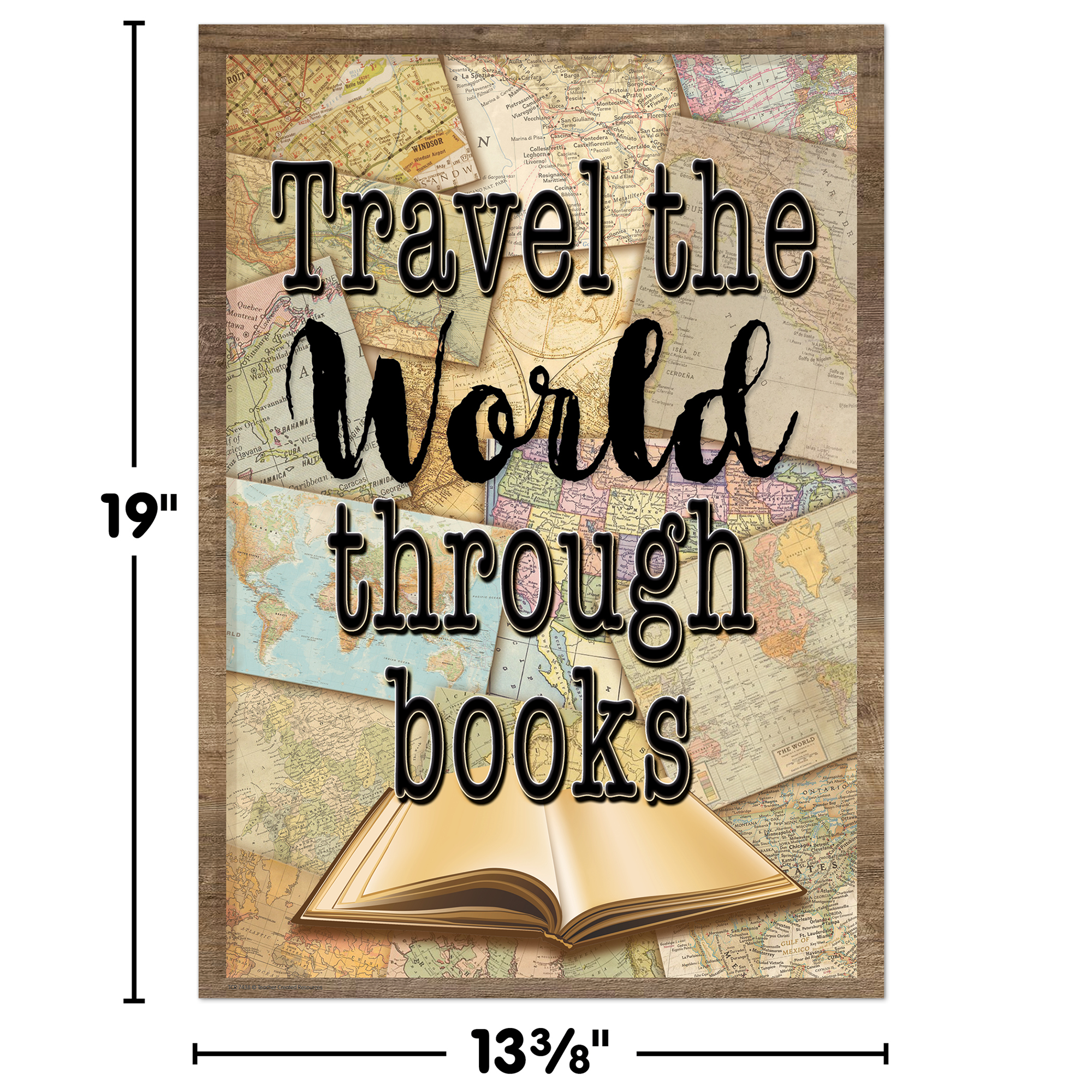 Travel the World Through Books Positive Poster