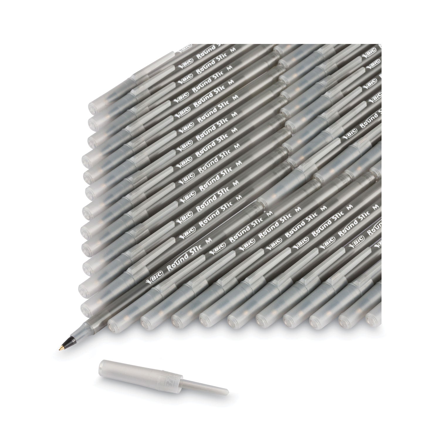Round Stic® Pen, Medium Point, Black, Pack of 12