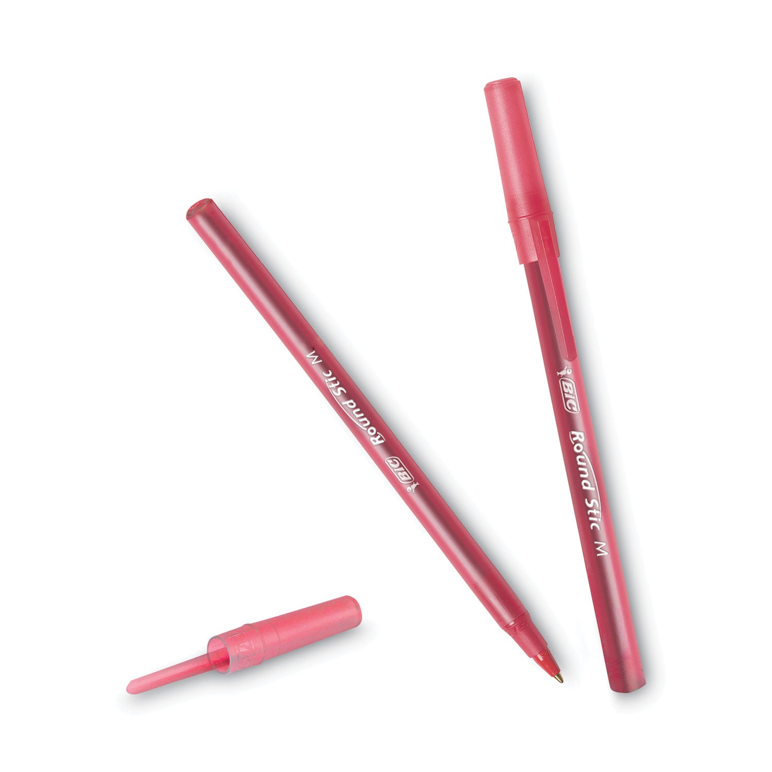 Round Stic® Pen, Medium Point, Red, Pack of 12