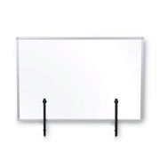 Protector Series Glass Aluminum Desktop Divider, 35.4 X 0.16 X 23.6, Clear