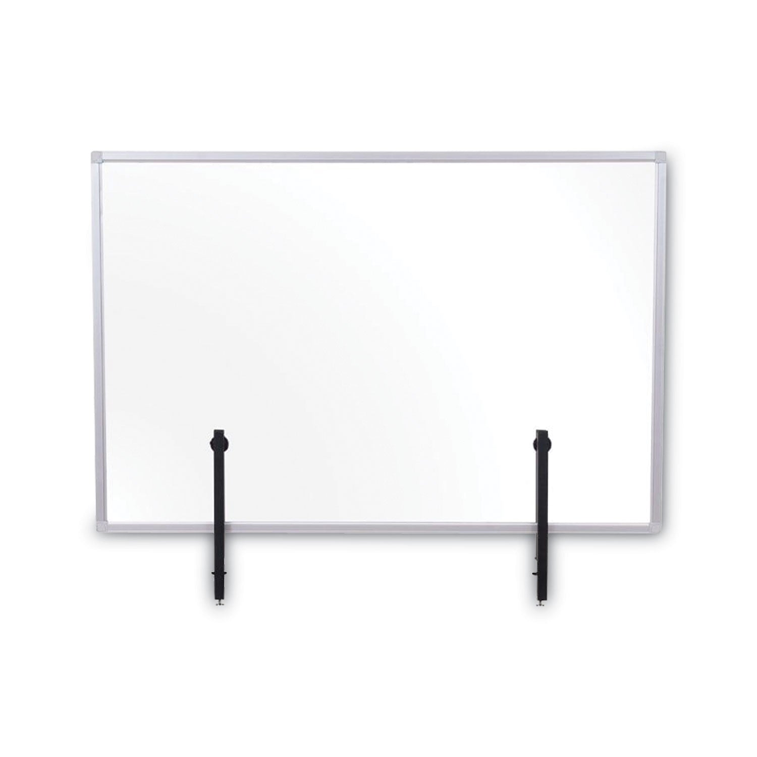 Protector Series Glass Aluminum Desktop Divider, 35.4 X 0.16 X 23.6, Clear