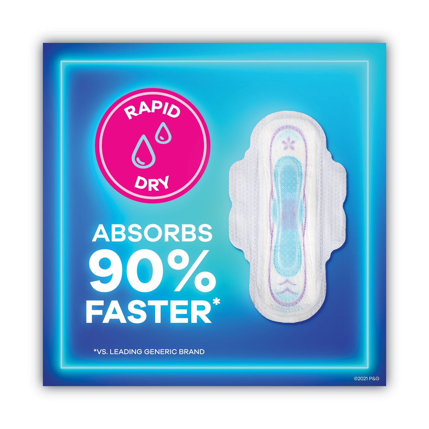 Always Flexi-Wing Ultra Thin Pads, Regular, Anti-leak, Comfortable, Absorbent, Mint Green, 36 Pack