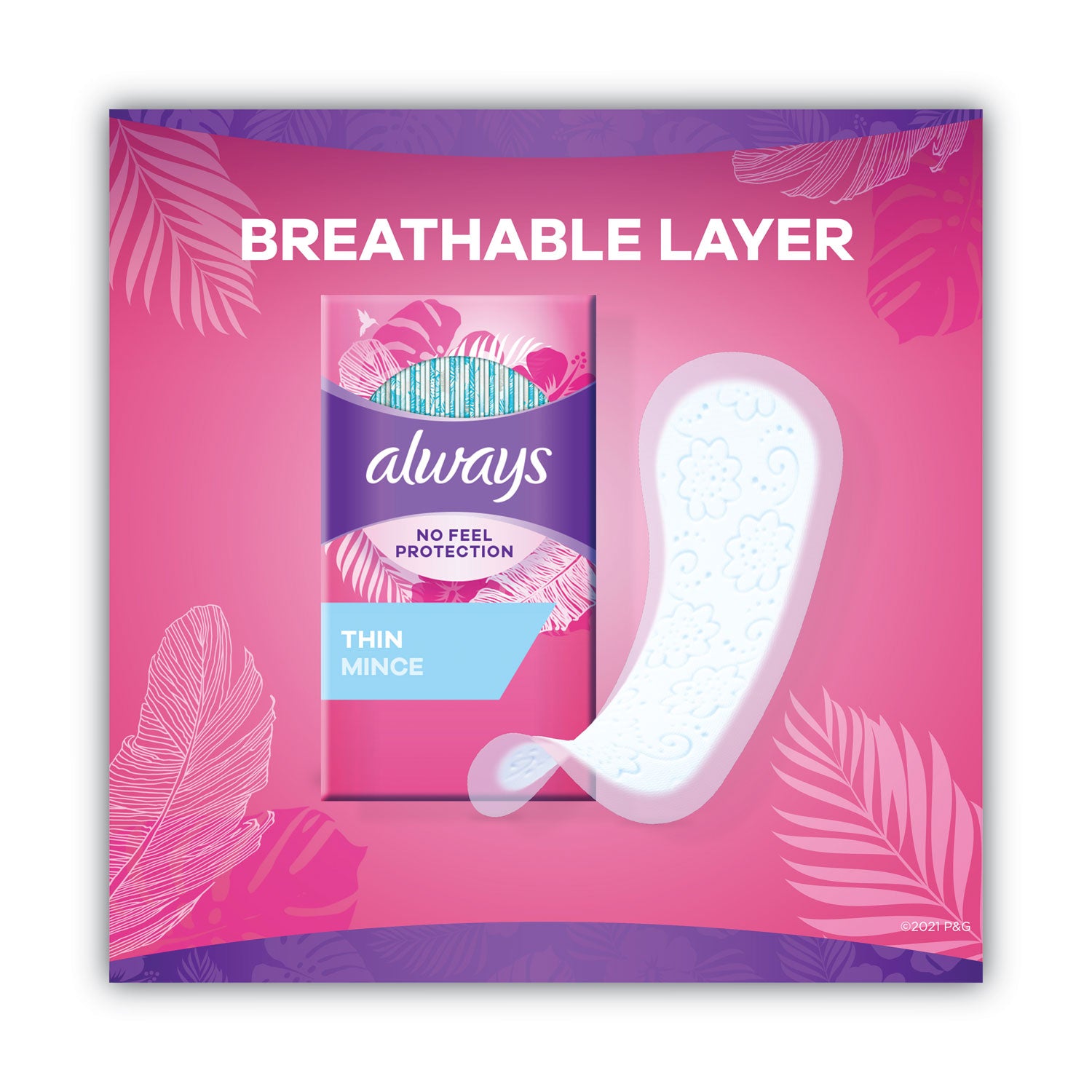 Thin Daily Panty Liners, Regular,