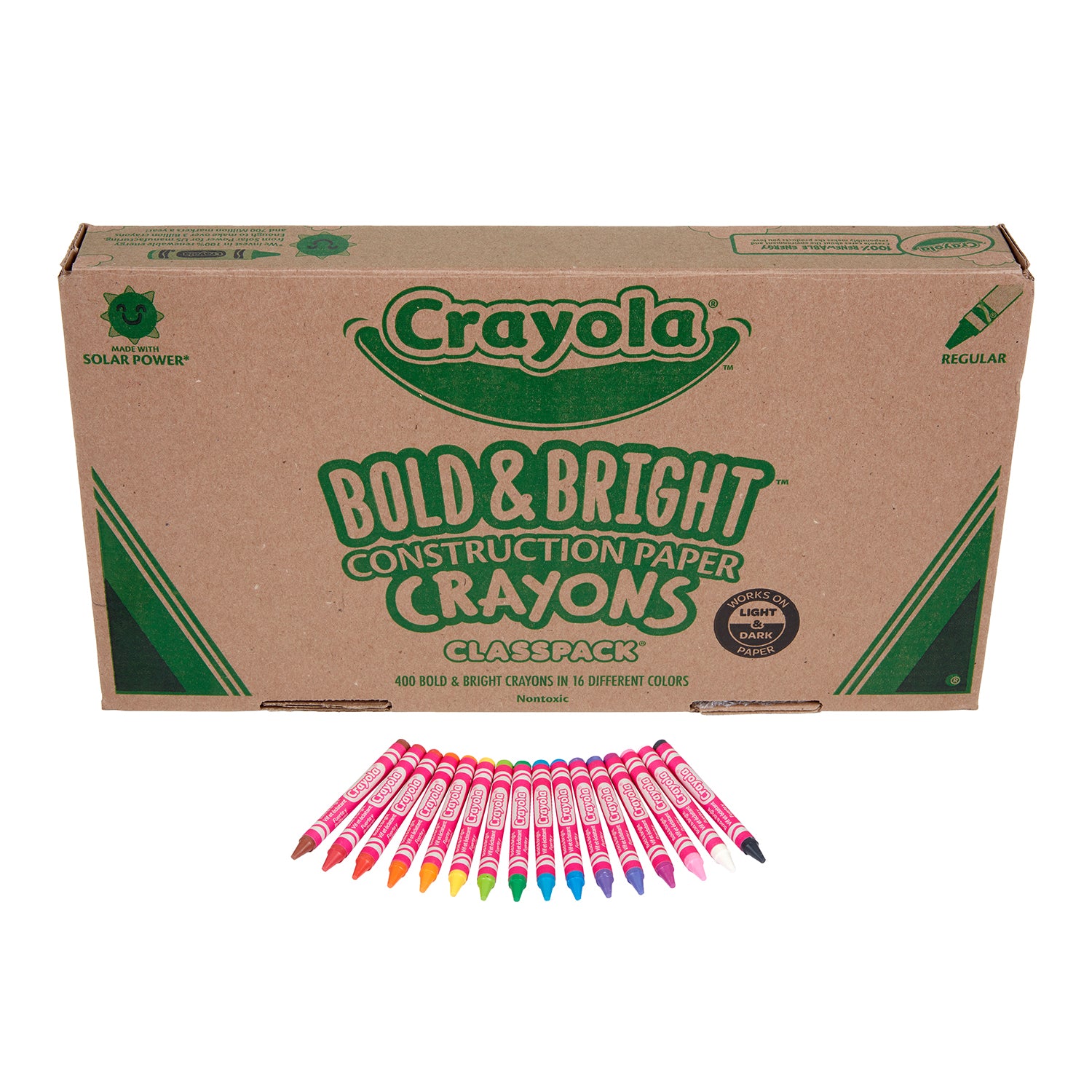 Construction Paper™ Crayon Classpack®, Regular Size, 16 Colors, 400 Count