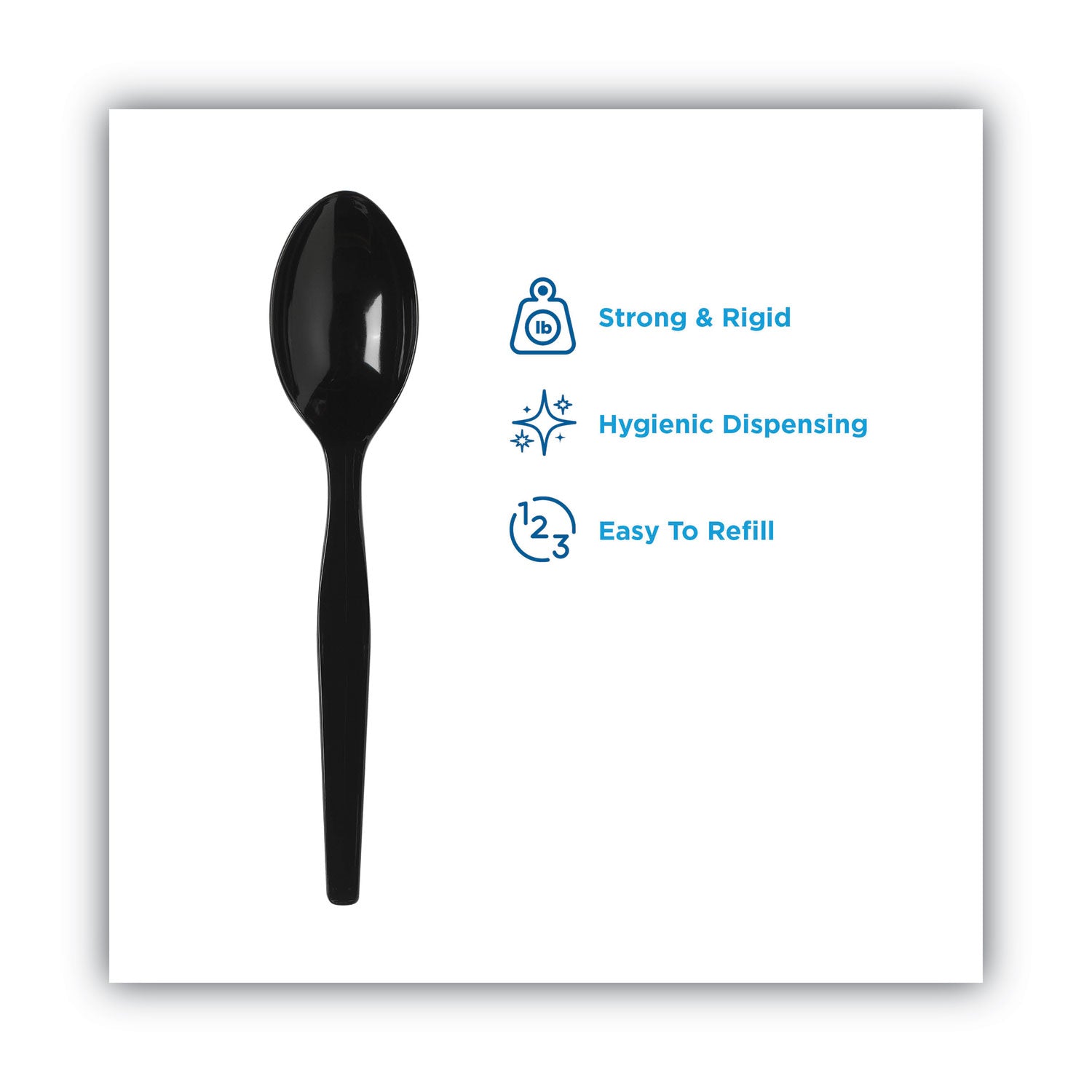 Spoon - 1 x Spoon - Black - 40/Pack - 24 / Carton