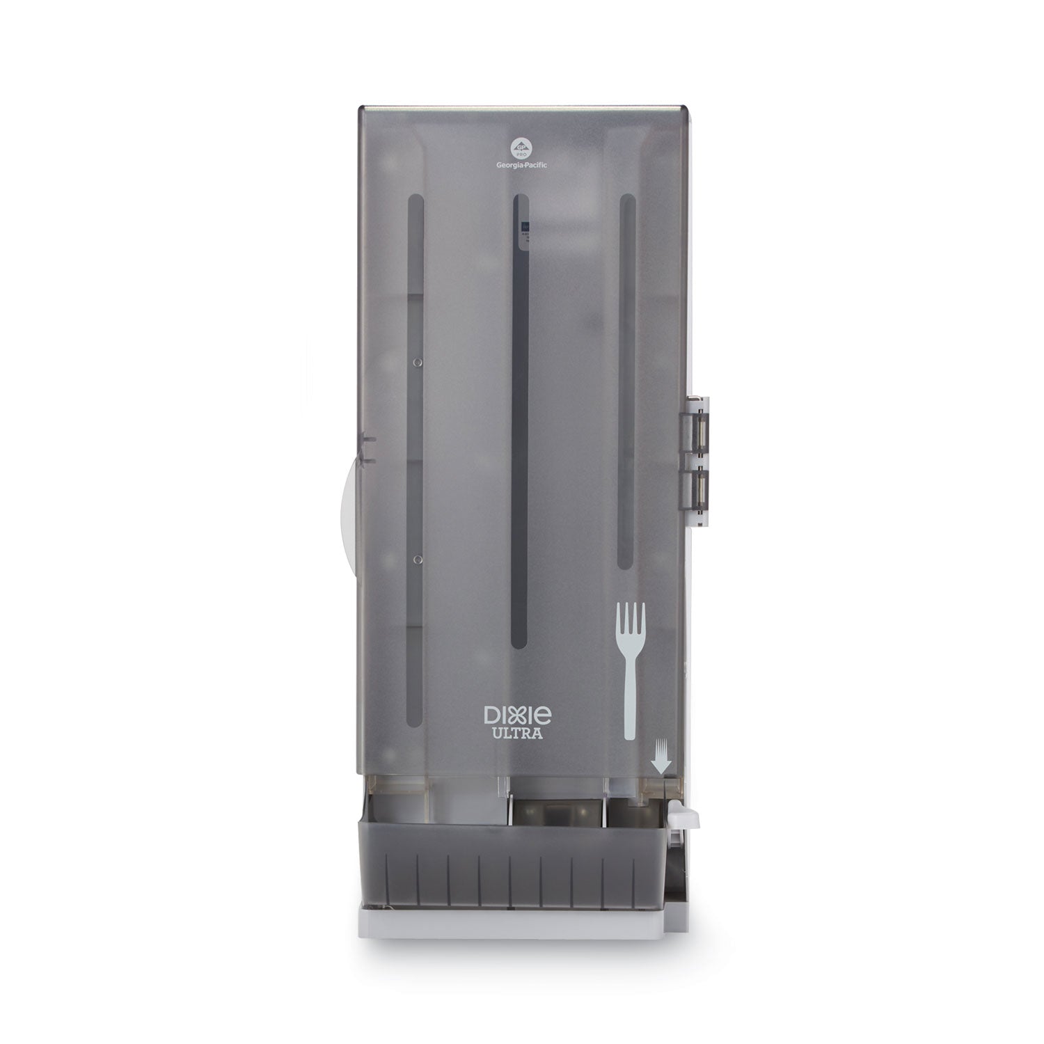 SmartStock Utensil Dispenser, Holds 120 Forks, 10 x 8.78 x 24.75, Smoke