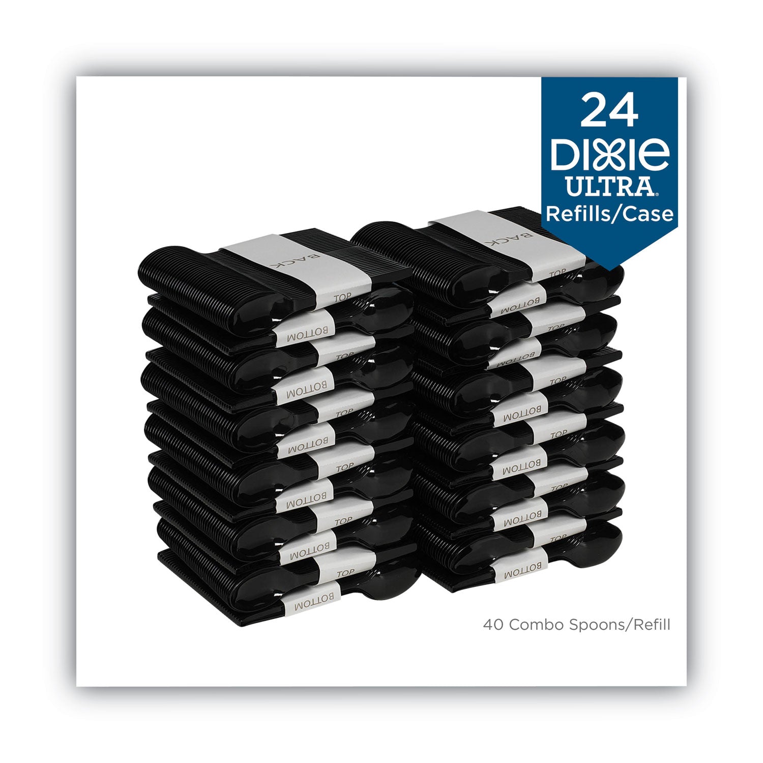 Spoon - 1 x Spoon - Black - 40/Pack - 24 / Carton