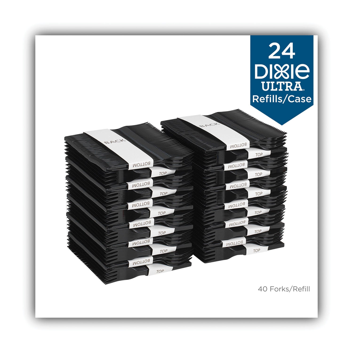 Black - 40/Pack - 24 / Carton
