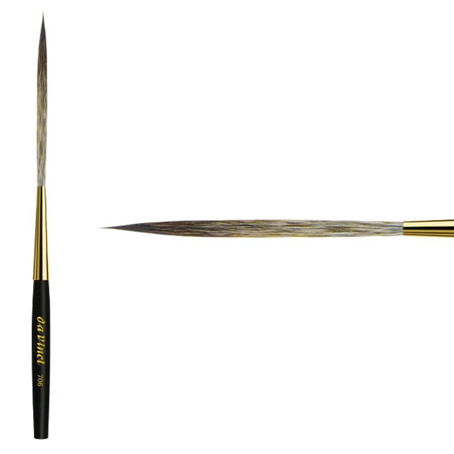 CASANEO Stroke Pointed Striper with Short Handle, Synthetic, Watercolor & Acrylic, Series 706, Size 8