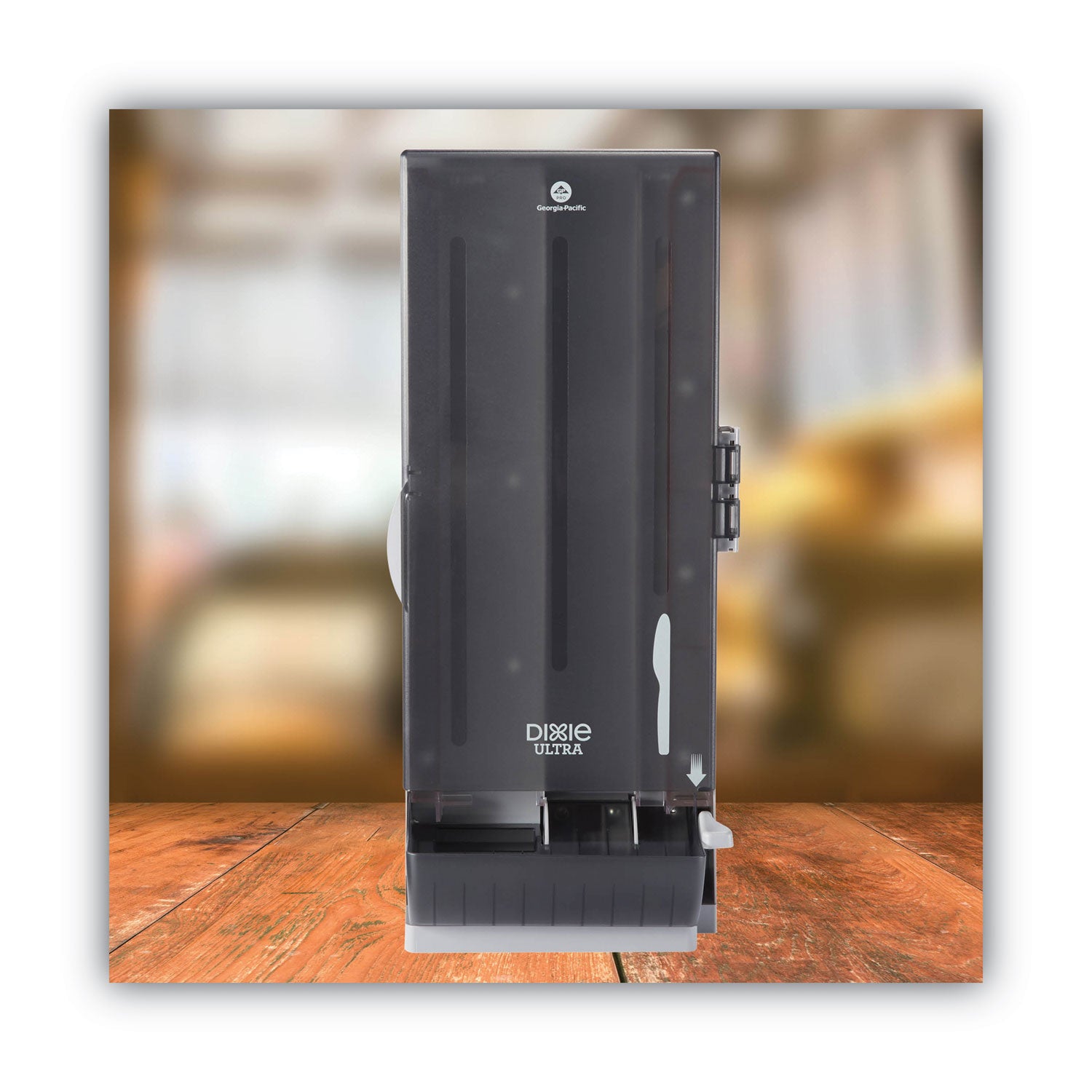 SmartStock Utensil Dispenser, Holds 120 Knives, 10 x 8.75 x 24.75, Translucent Black