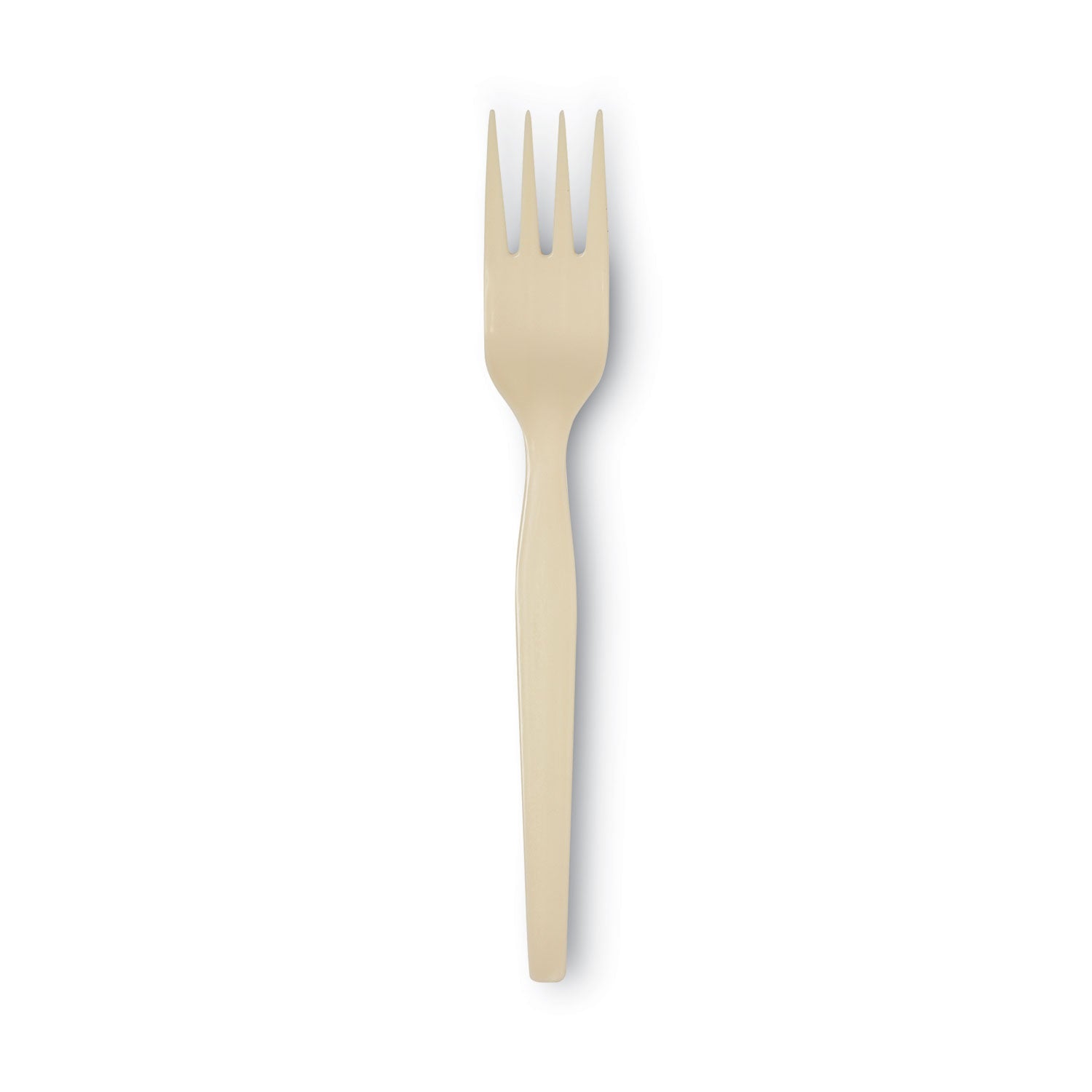 SmartStock Plastic Cutlery Refill, Series-O, Mediumweight Fork, Beige, 40/Pack, 24 Packs/Carton