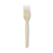 SmartStock Plastic Cutlery Refill, Series-O, Mediumweight Fork, Beige, 40/Pack, 24 Packs/Carton
