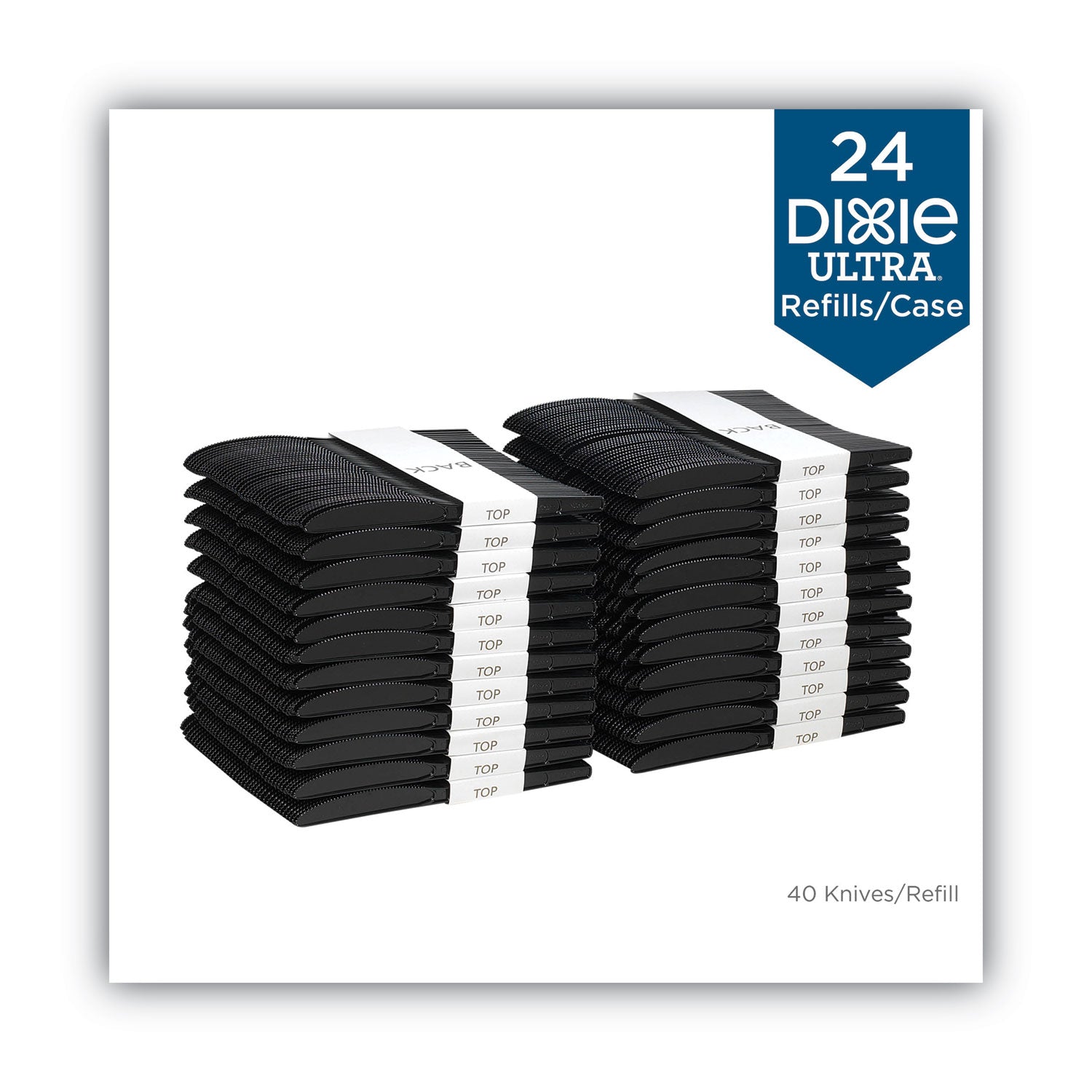 Spread Knife - 1 x Spread Knife - Black - 40/Pack - 24 / Carton