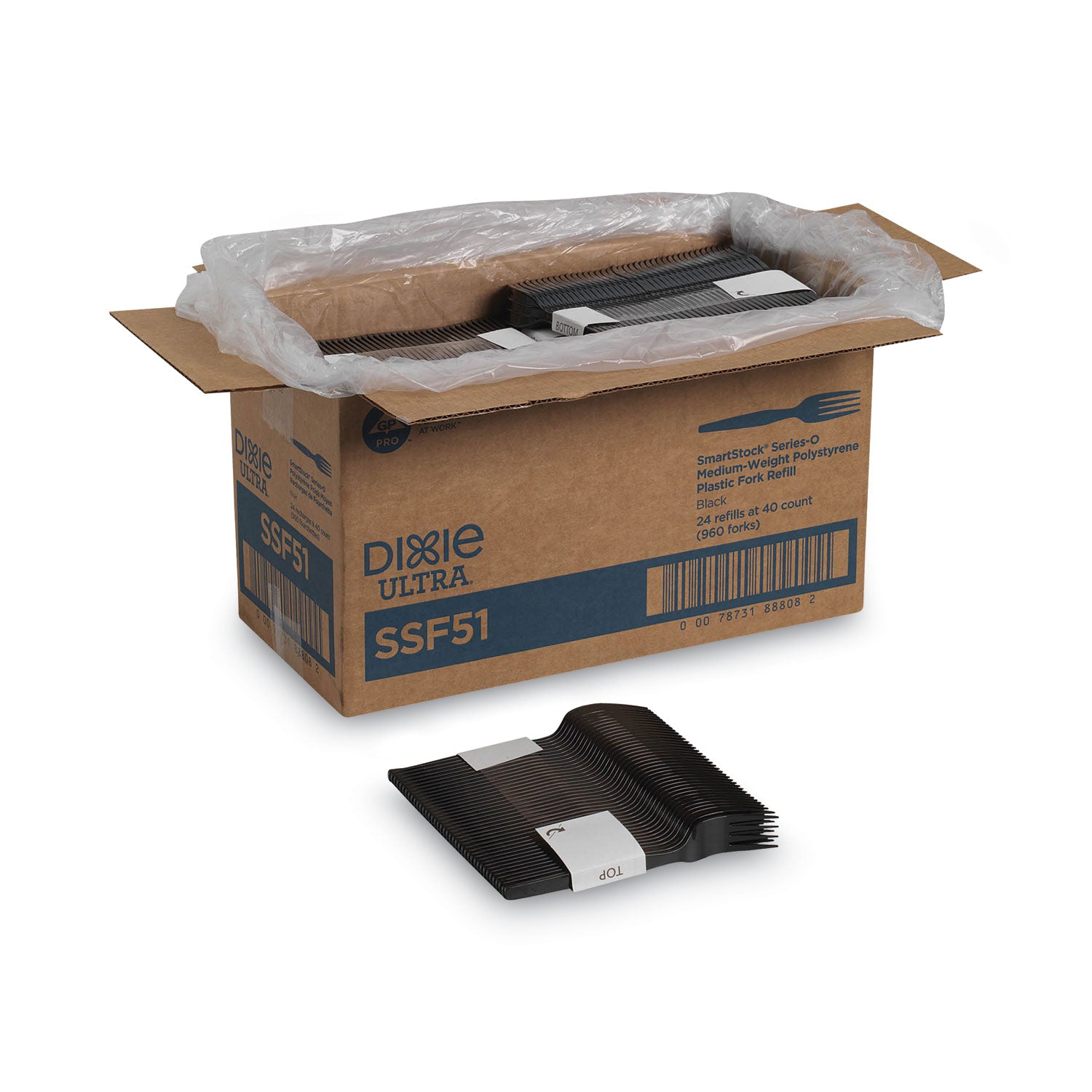 Black - 40/Pack - 24 / Carton