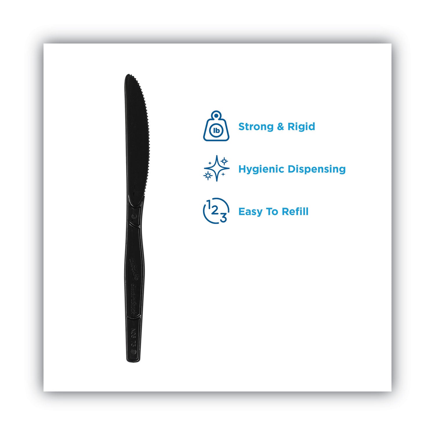 Spread Knife - 1 x Spread Knife - Black - 40/Pack - 24 / Carton