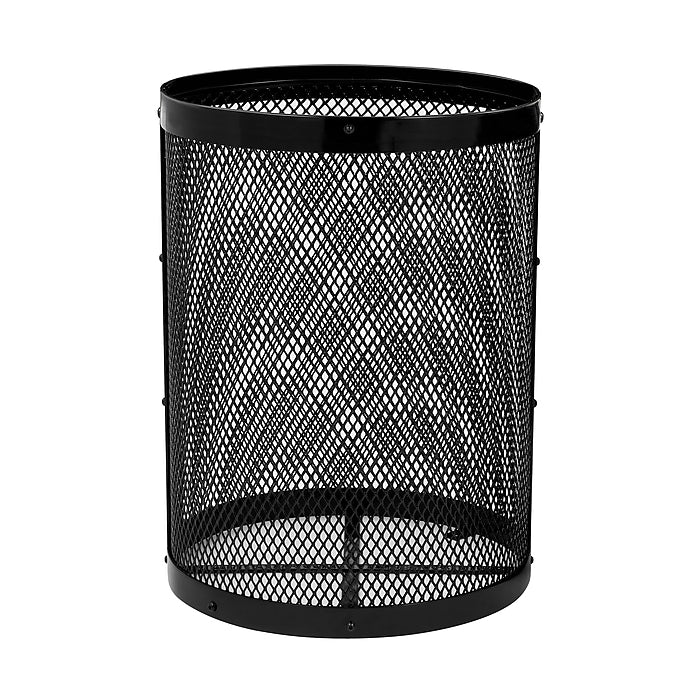 Alpine Industries Outdoor Diamond Steel Trash Can Frame, 36 Gallon, Black