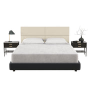 Jaxx Panelist Modern Padded Headboard – Set of 4 Wall Mounted Panels - Queen, Dune Beige Microvelvet