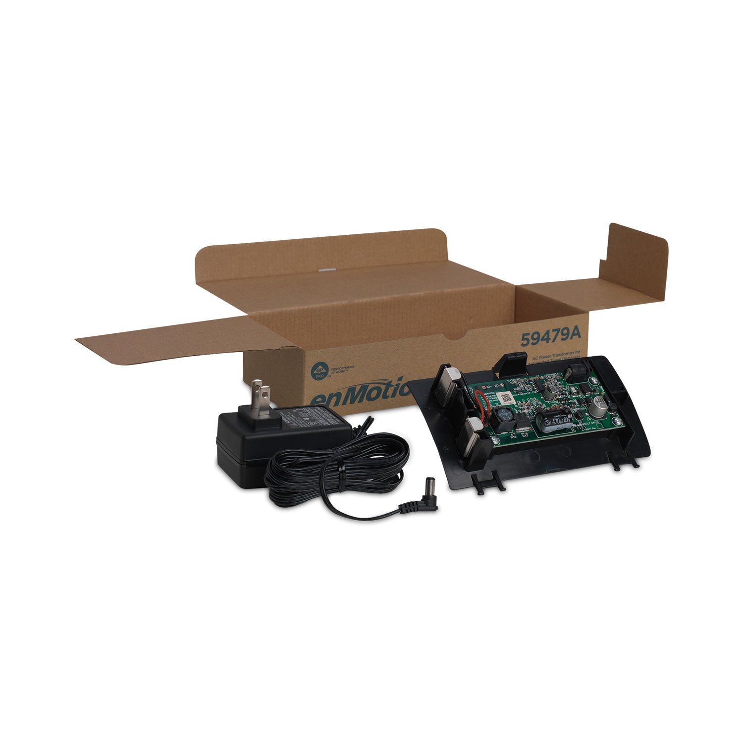 Enmotion Plug-In Ac Power Kit For Recessed Towel Dispensers, Black