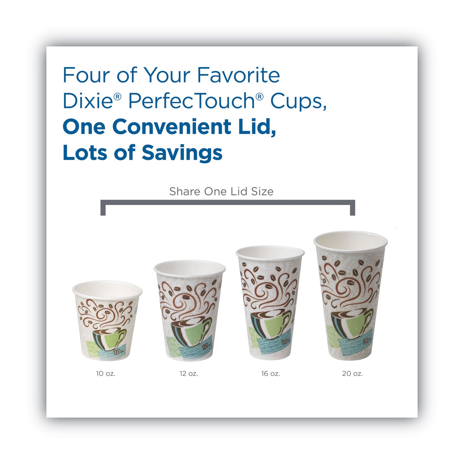 Dome Drink-Thru Lids, Fits 10 oz to 20 oz Dixie Hot Cups, Plastic, White, 100/Pack