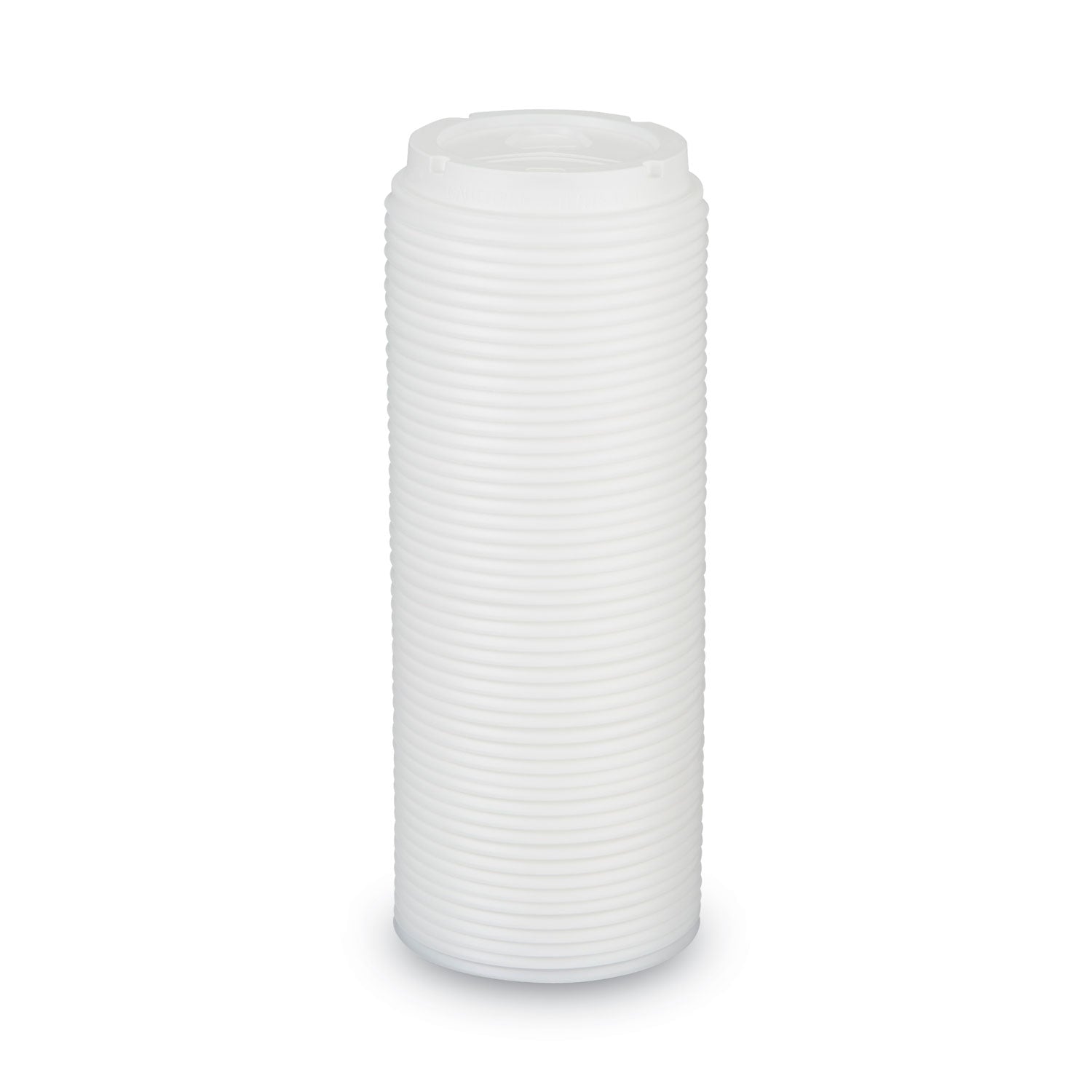 Dome Drink-Thru Lids, Fits 10 oz to 16 oz PerfecTouch Hot Cups/12 oz to 20 oz WiseSize Hot Cups, Plastic, White, 50/Pack