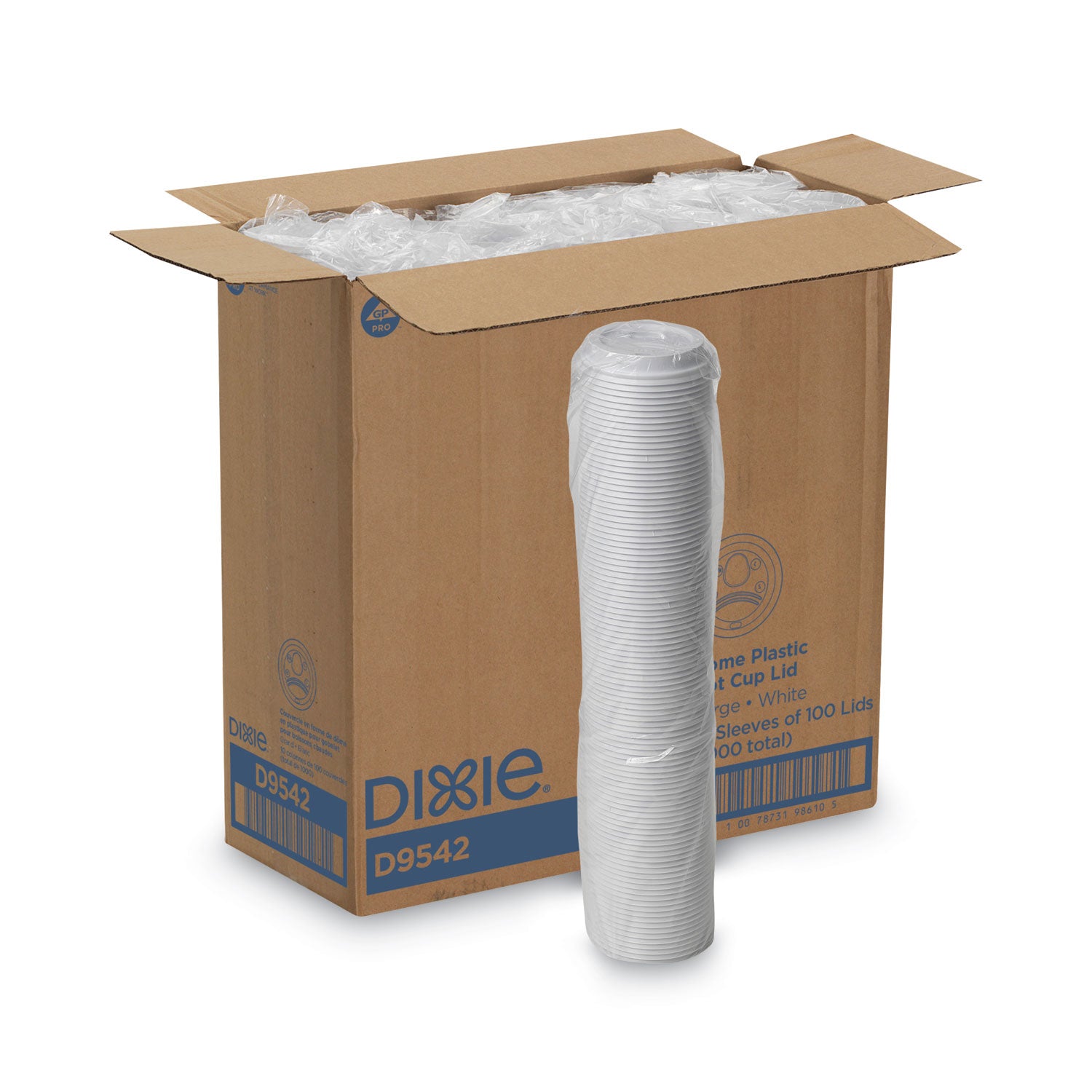 Round - Plastic - White - 100 / Pack